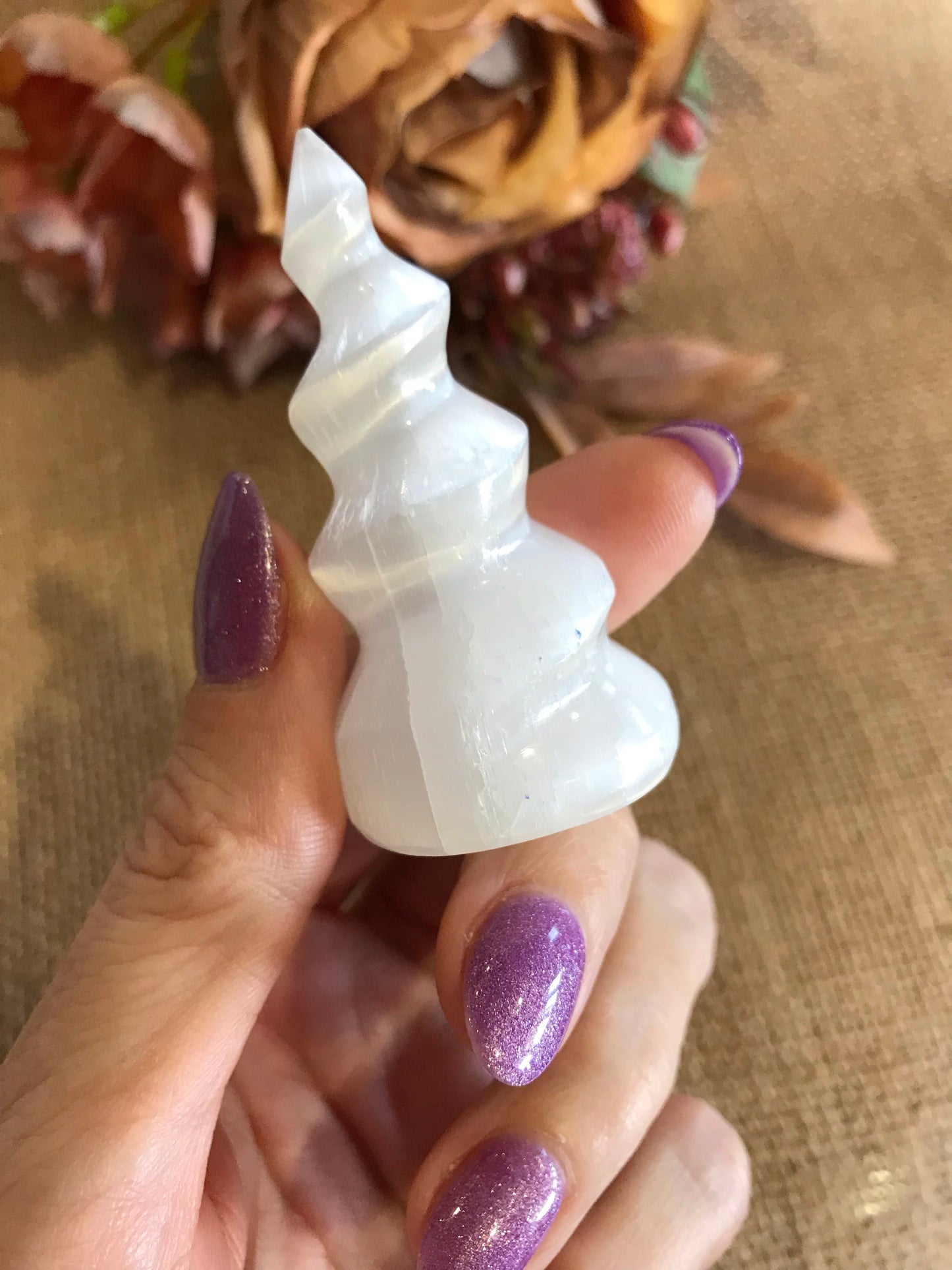 Selenite Spiral Small