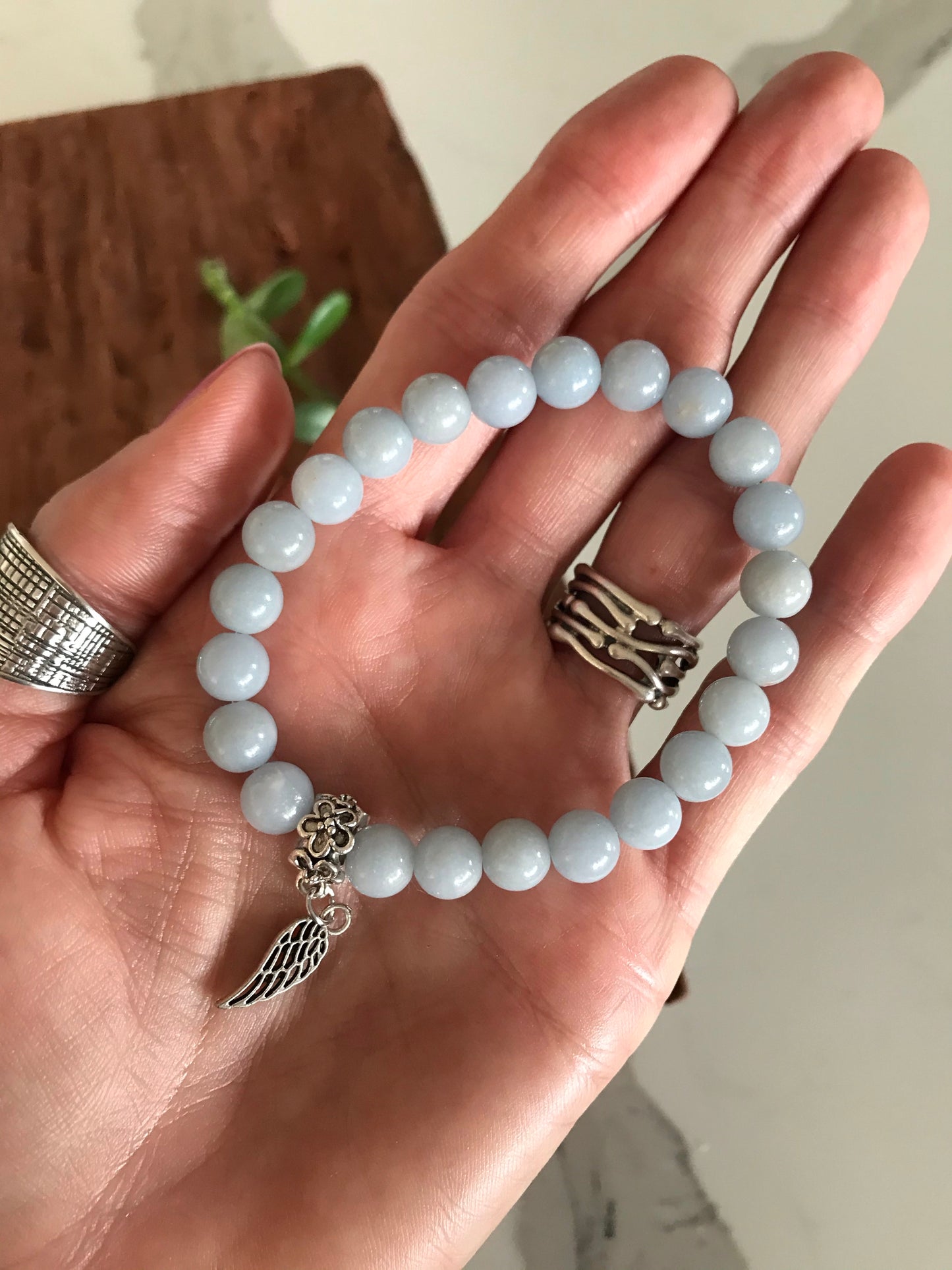 Angelite GUARDIAN Healing Bracelet©️