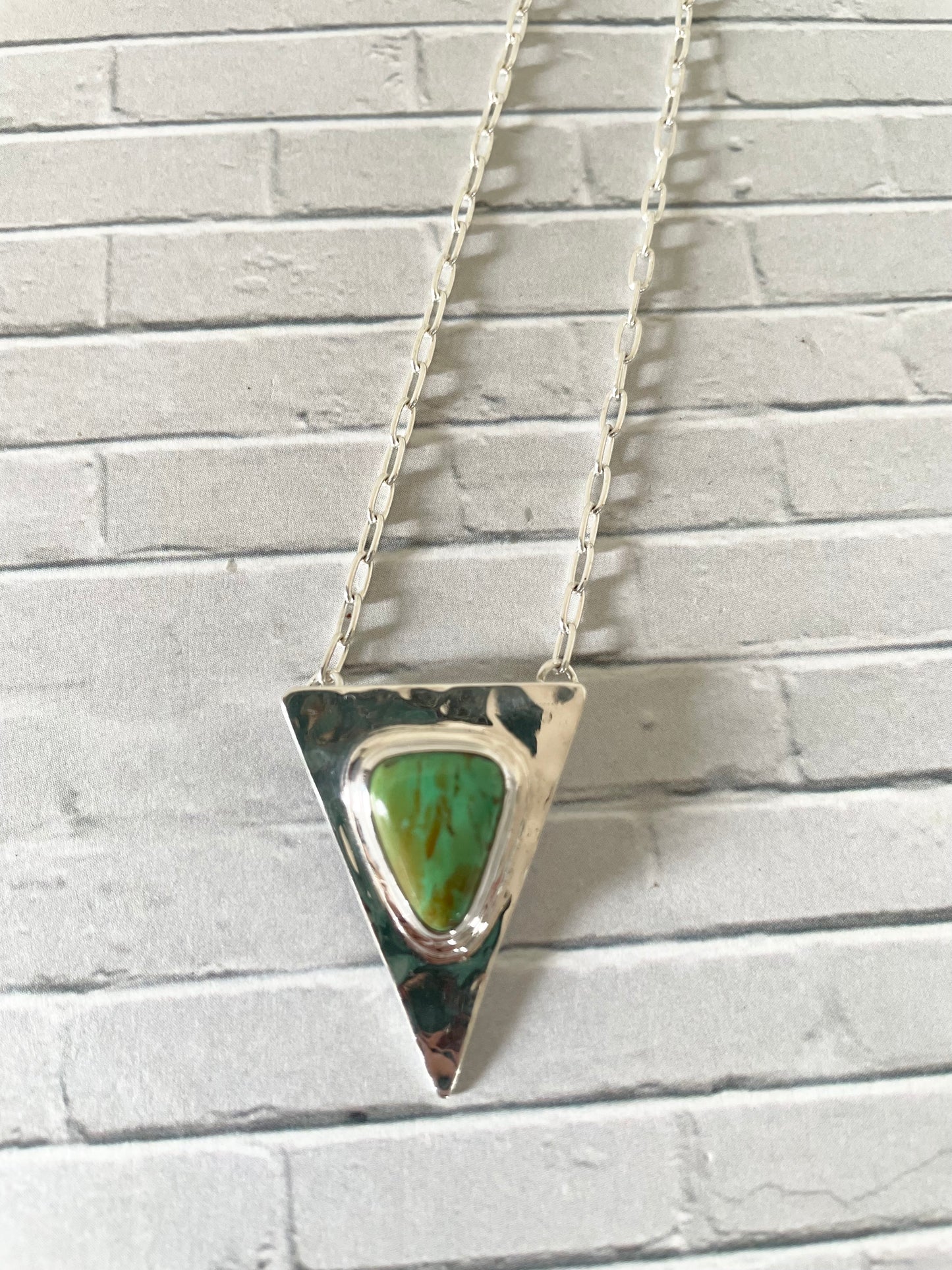 Arizona Green Turquoise Silver Necklace