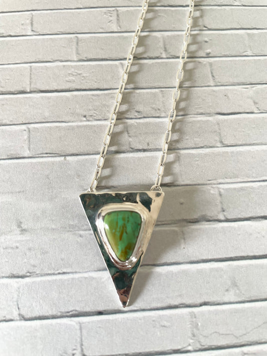 Arizona Green Turquoise Silver Necklace
