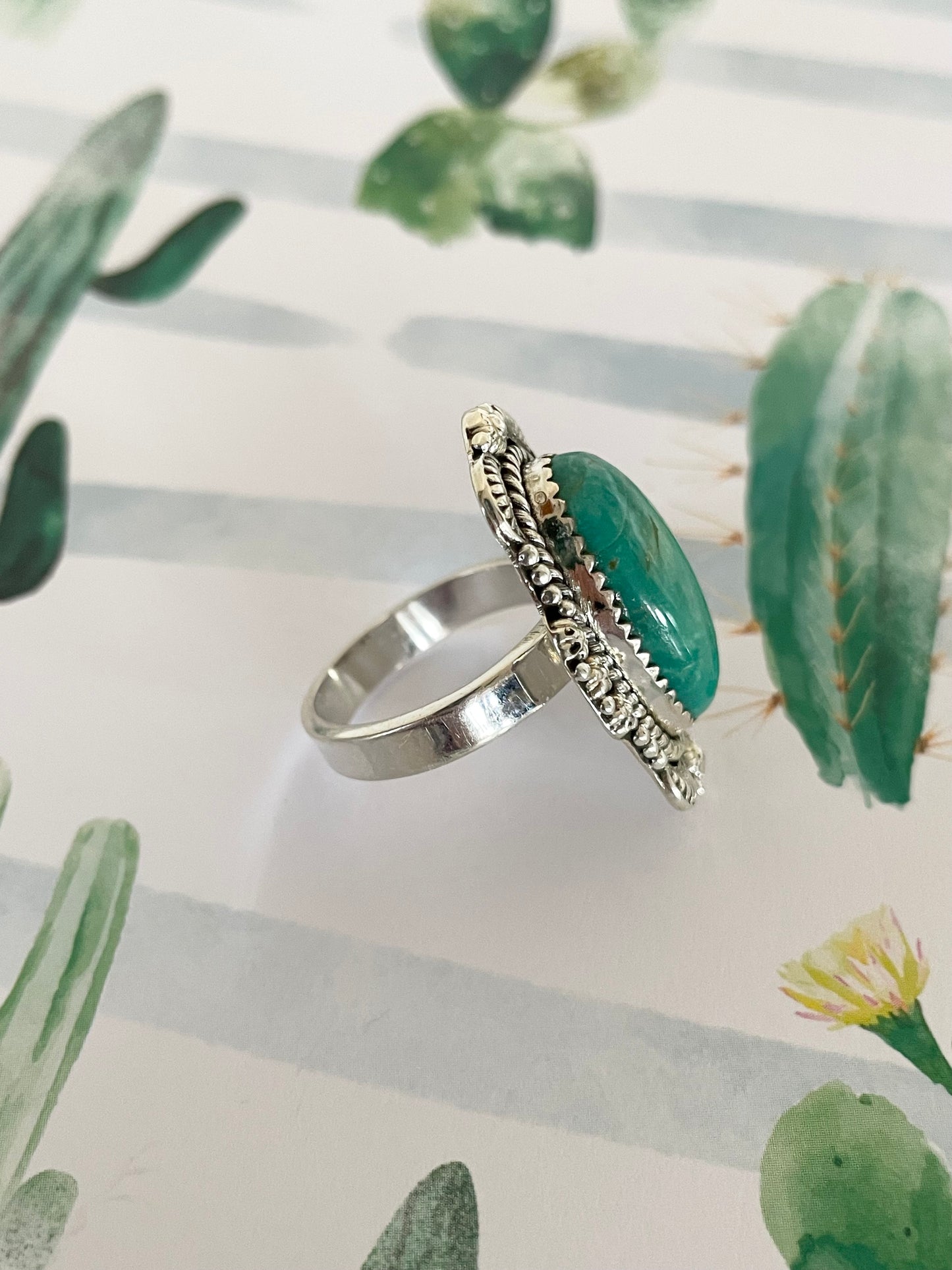 Royston Turquoise Ring - Adjustable 7-10