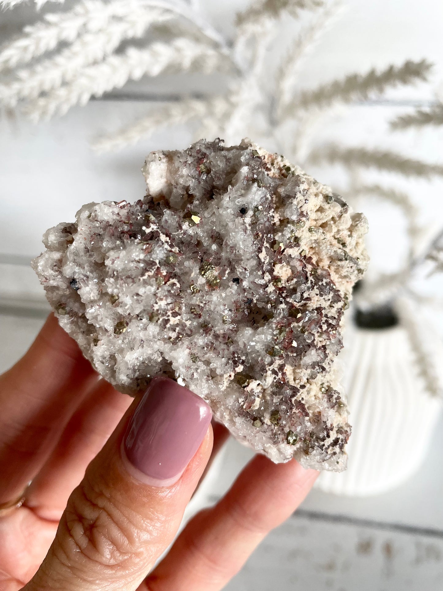 Quartz Pyrite Cluster