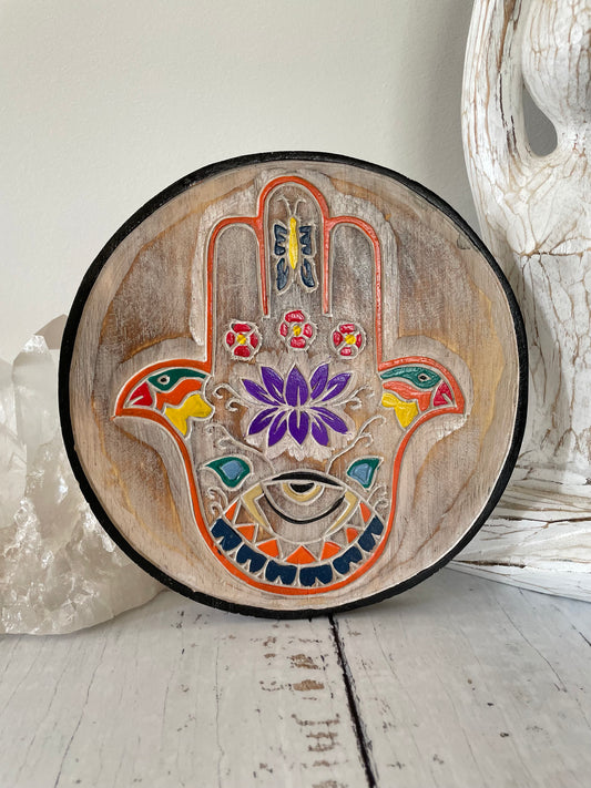 Wooden Hamsa Wall Hanging