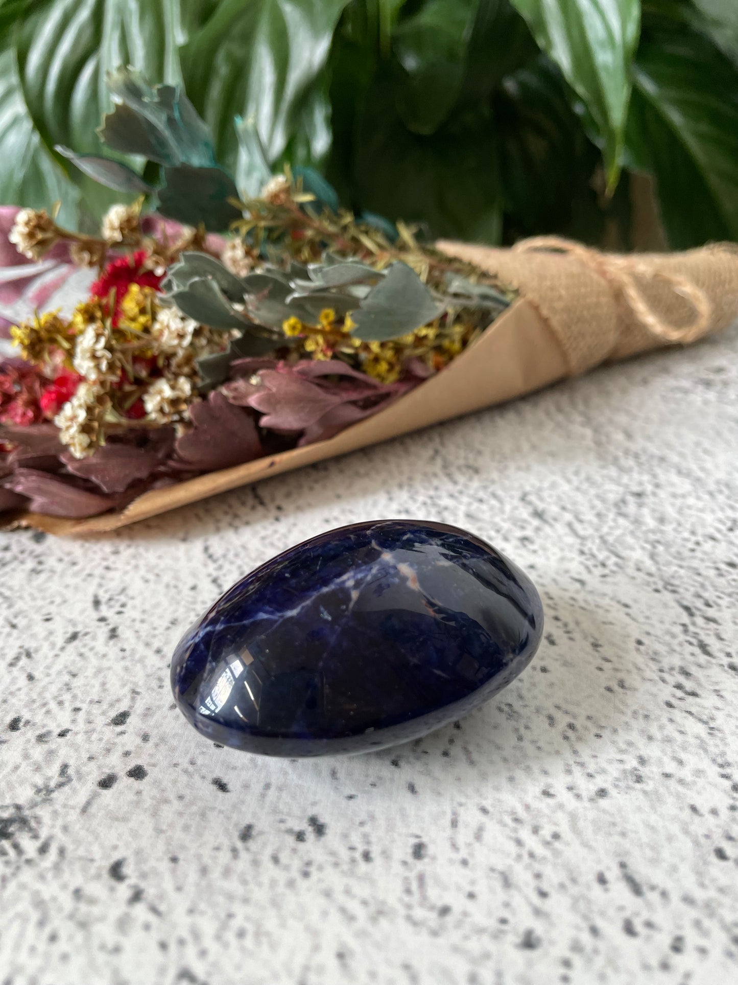 Sodalite Pillow Palm Stone