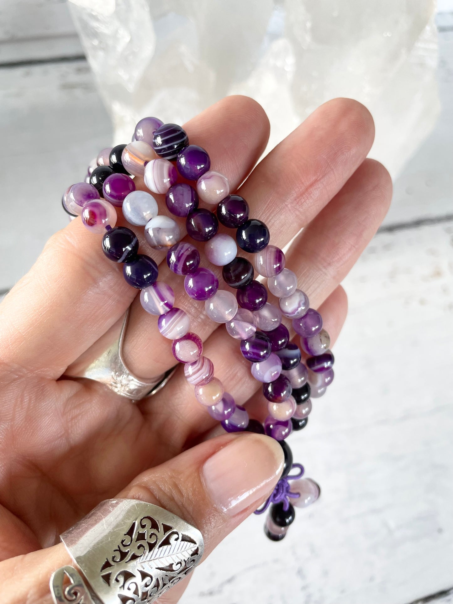 Purple Agate Malas