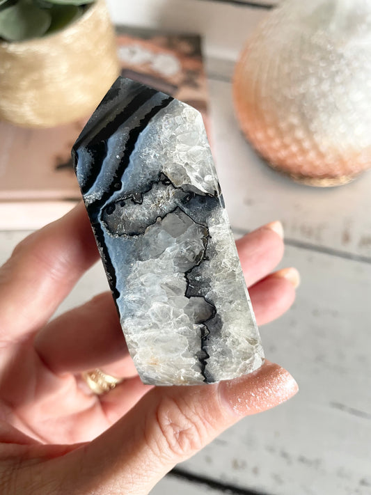 Black Agate Obelisk