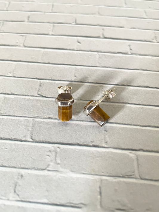 Tigers Eye Studs