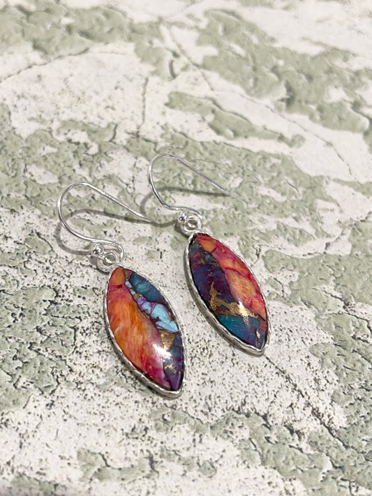 Spiny Oyster/Turquoise Dangles