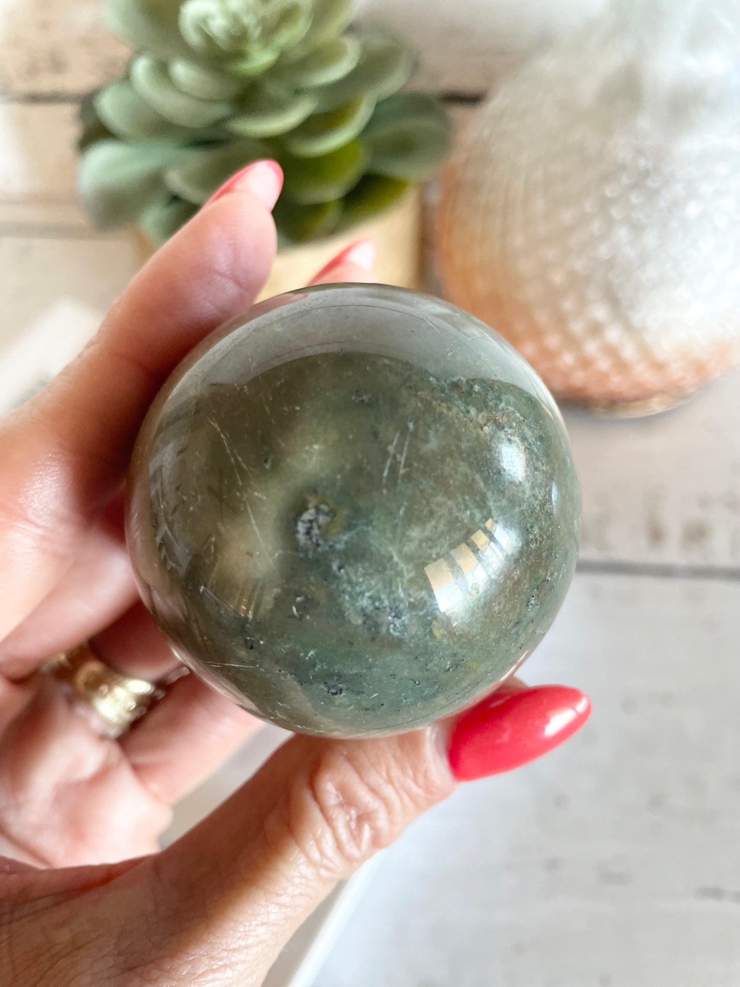Bloodstone Sphere Includes Holder