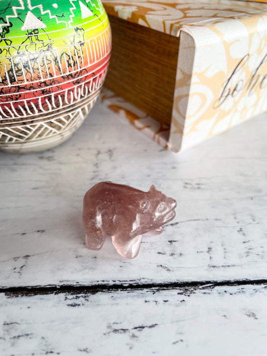 Strawberry Quartz Bear