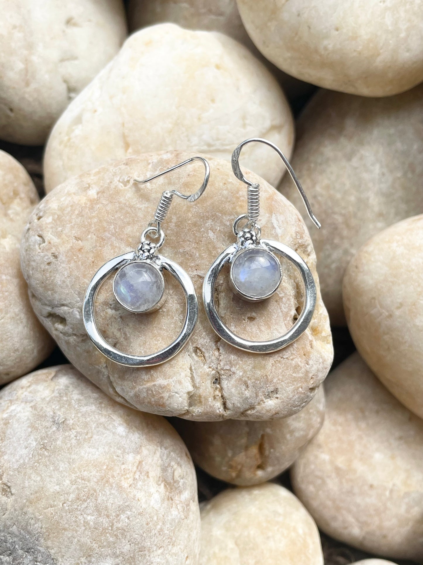Rainbow Moonstone Dangles