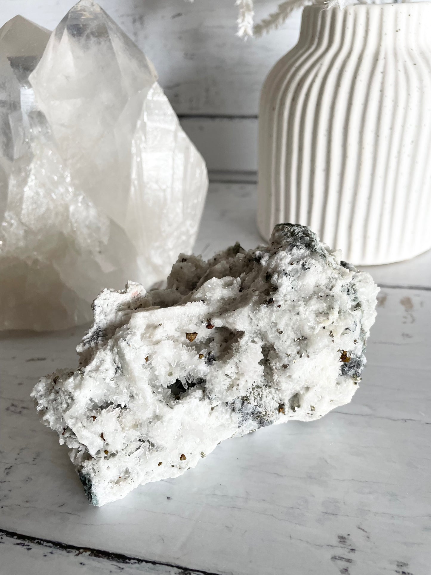 Quartz Pyrite Cluster