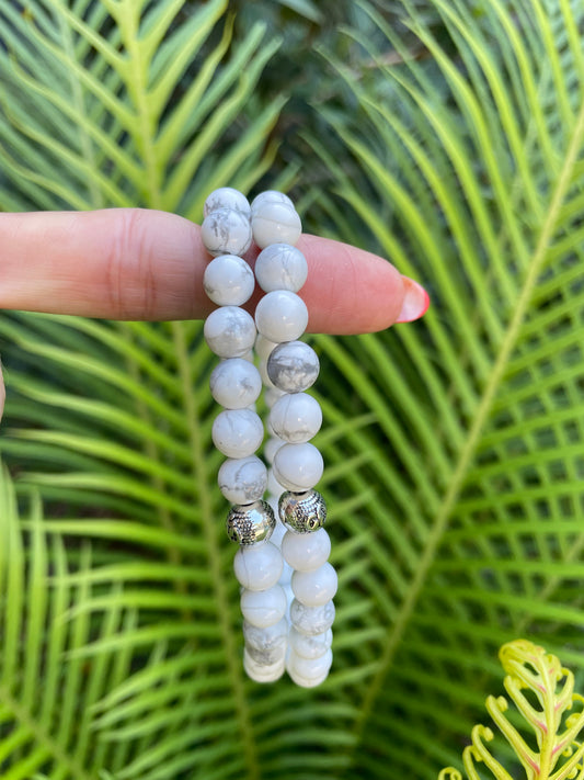 White Howlite Healing Anklet
