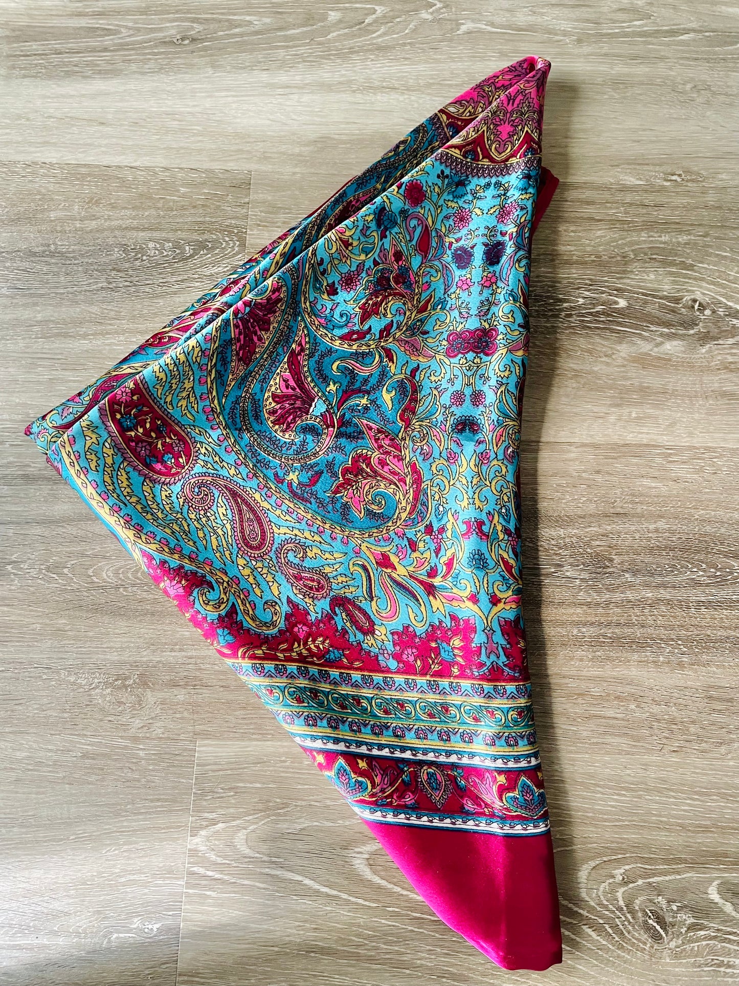 Fuschia Paisley Wrap Shawl