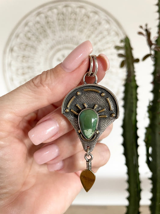 Green Tibetan Turquoise pendant