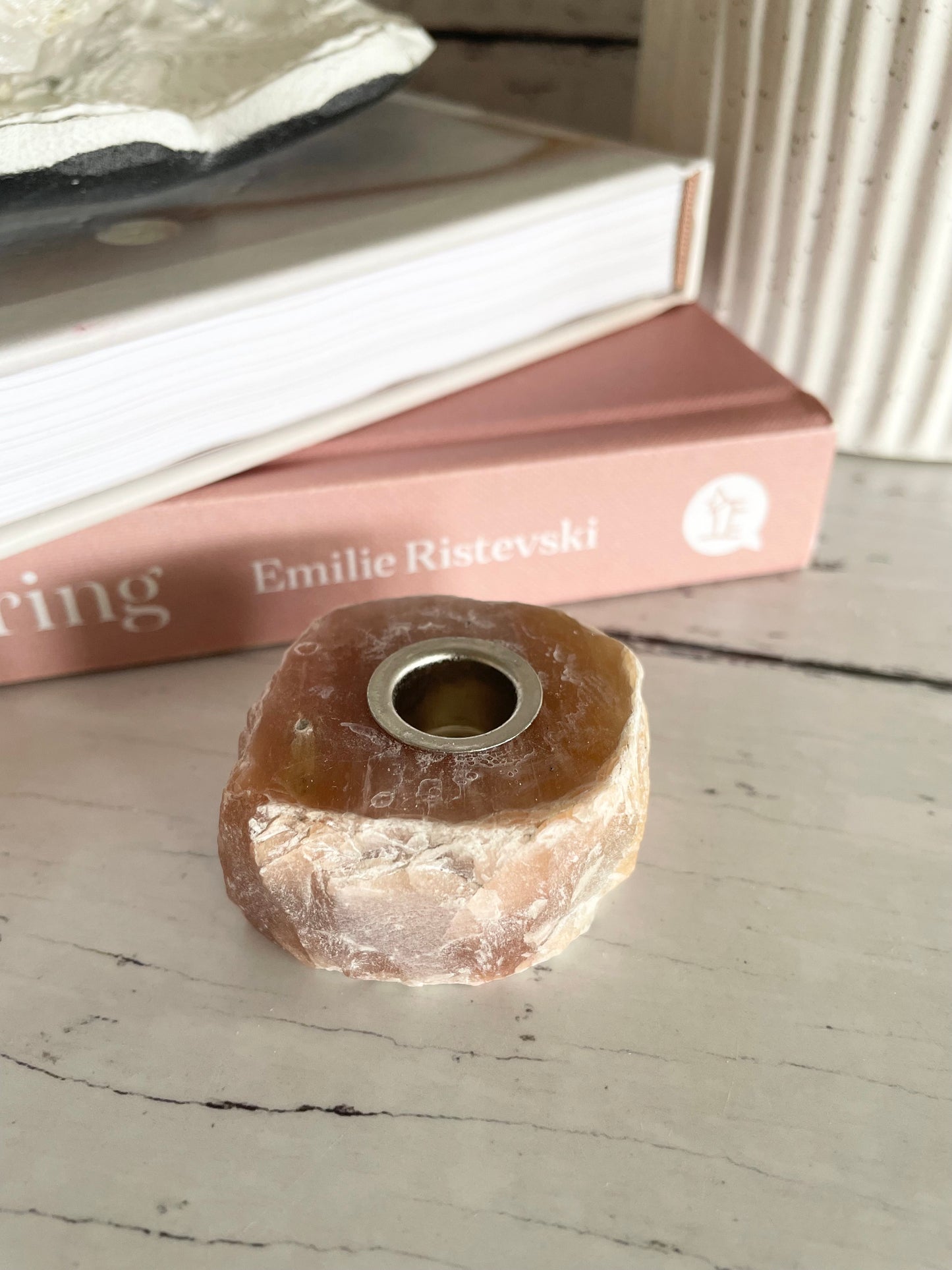 Orange/Red Aventurine Candle holder