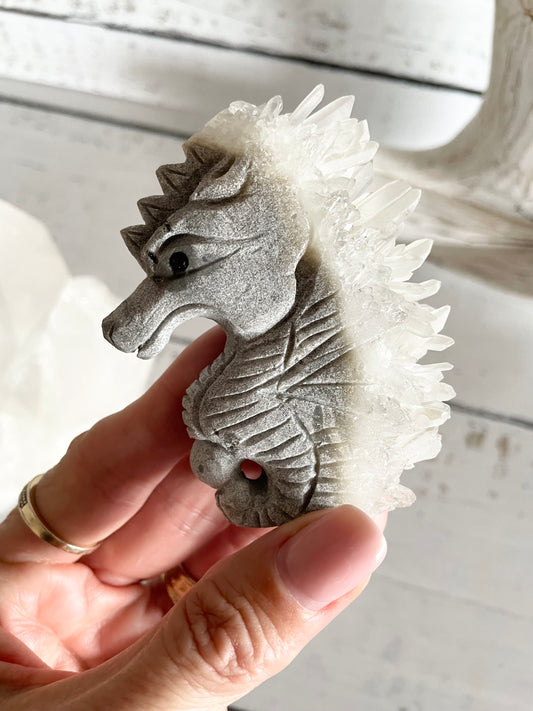 Quartz Sea Horse ~ 13