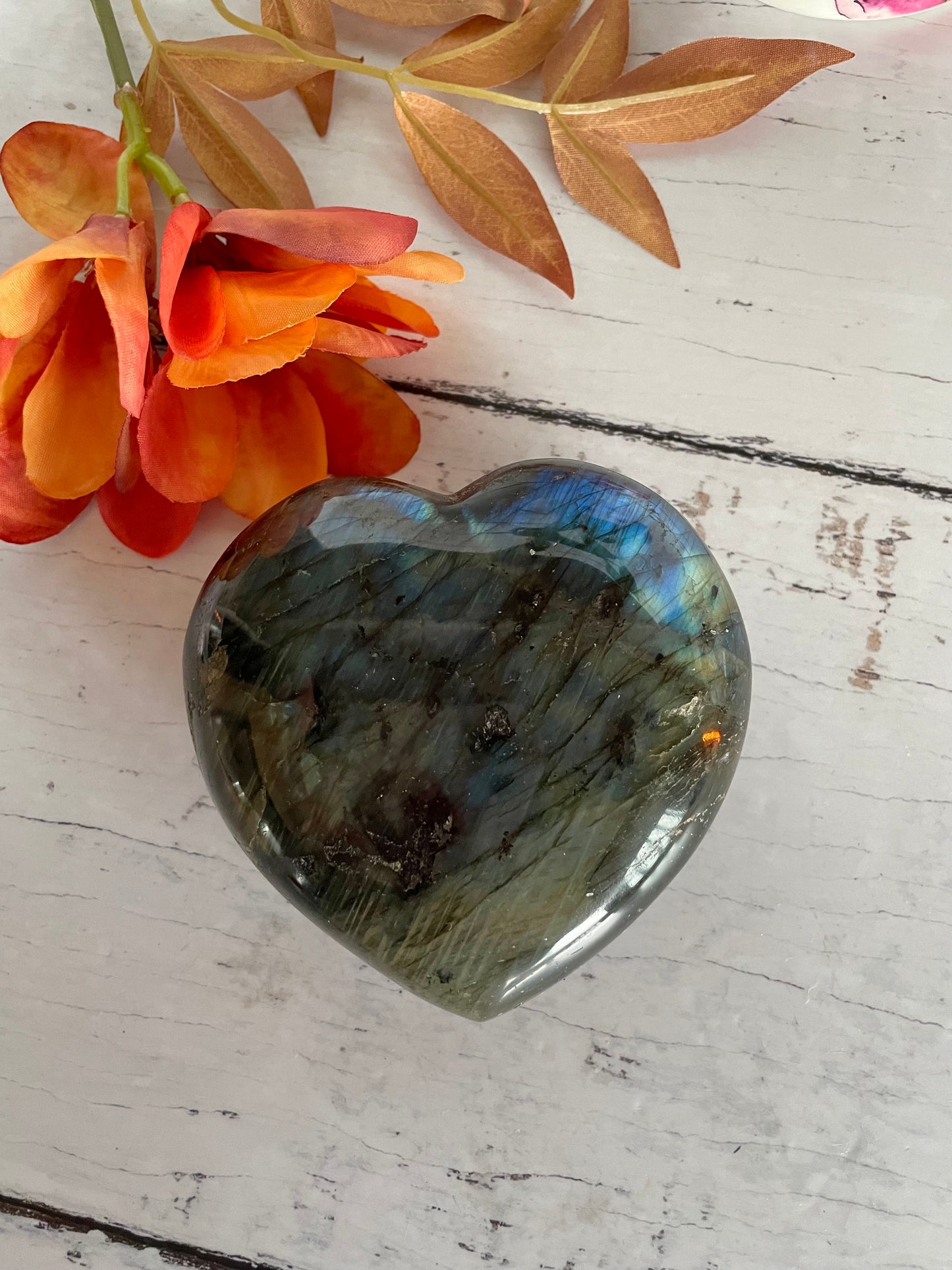 Labradorite Heart