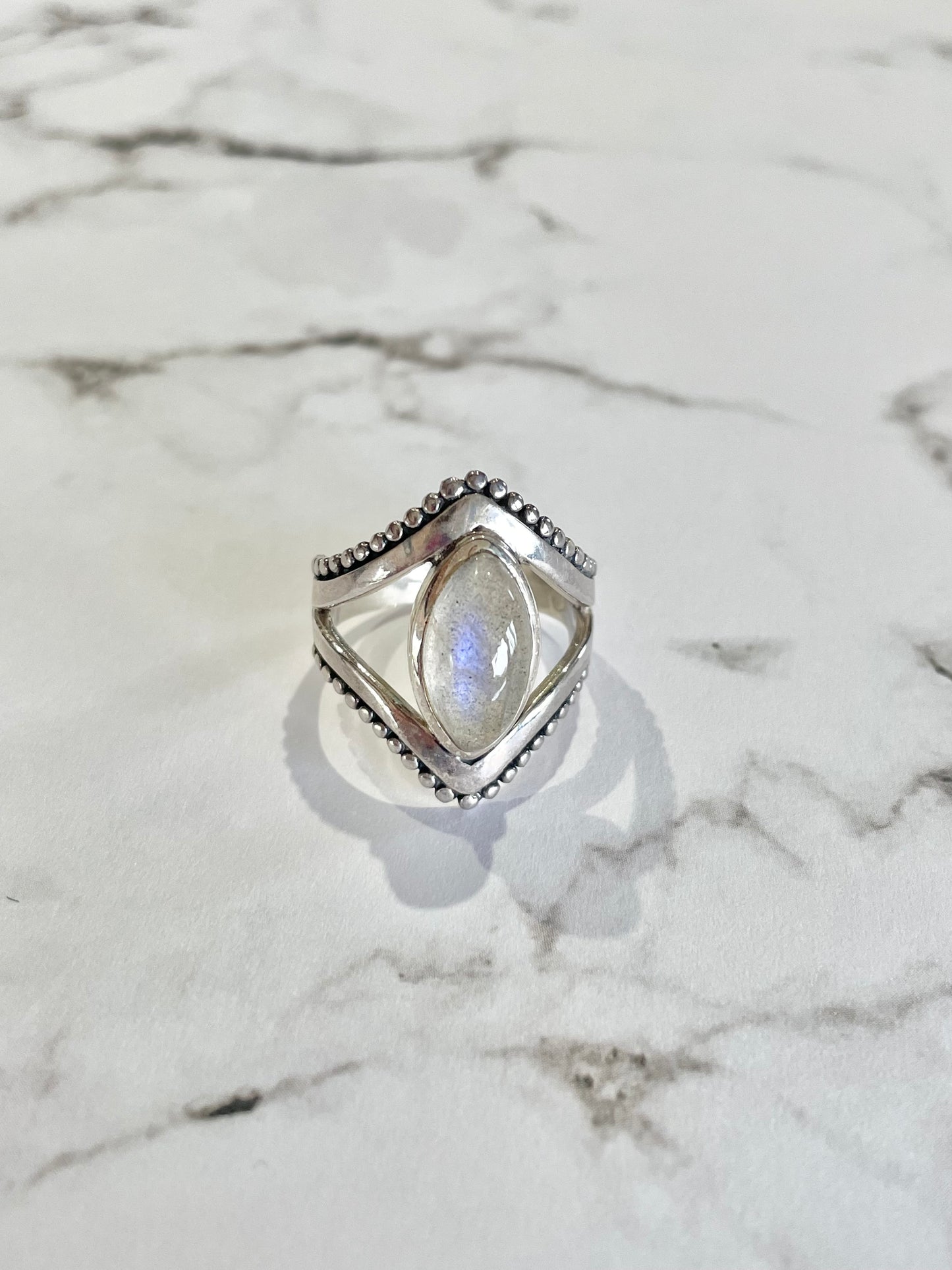 Labradorite Ring ~ size 7 & 8