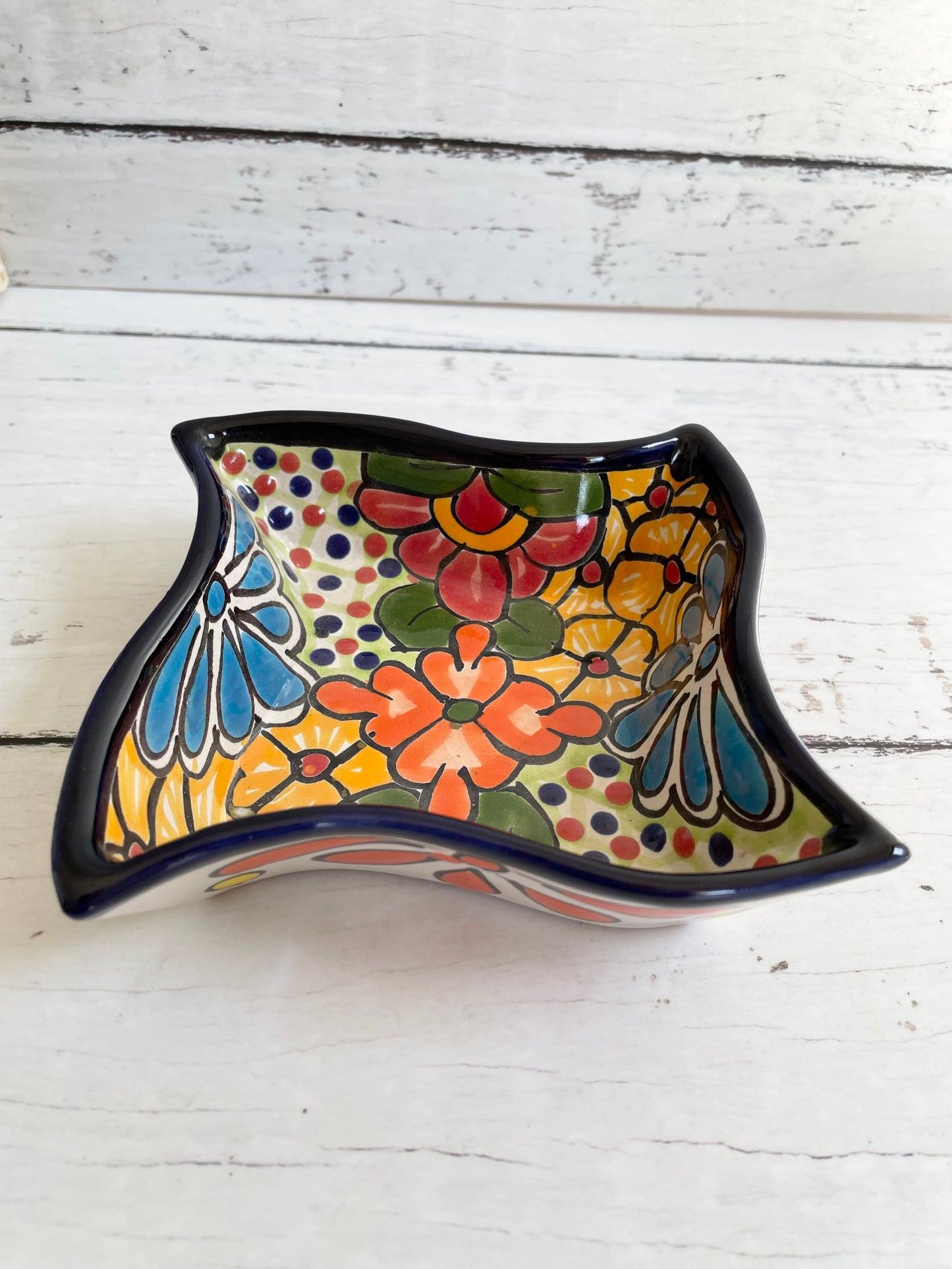 Mexican Talavera Curved Dish