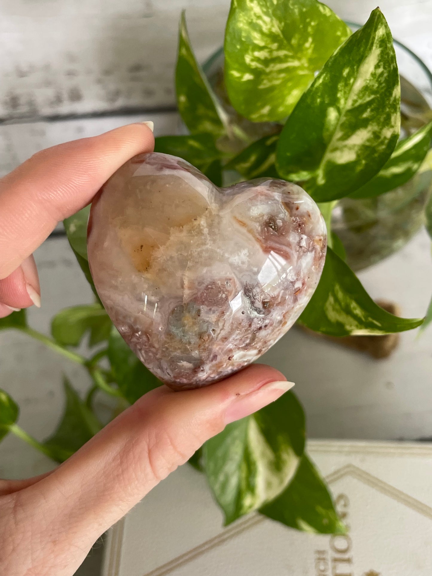 Crazy Lace Agate Heart