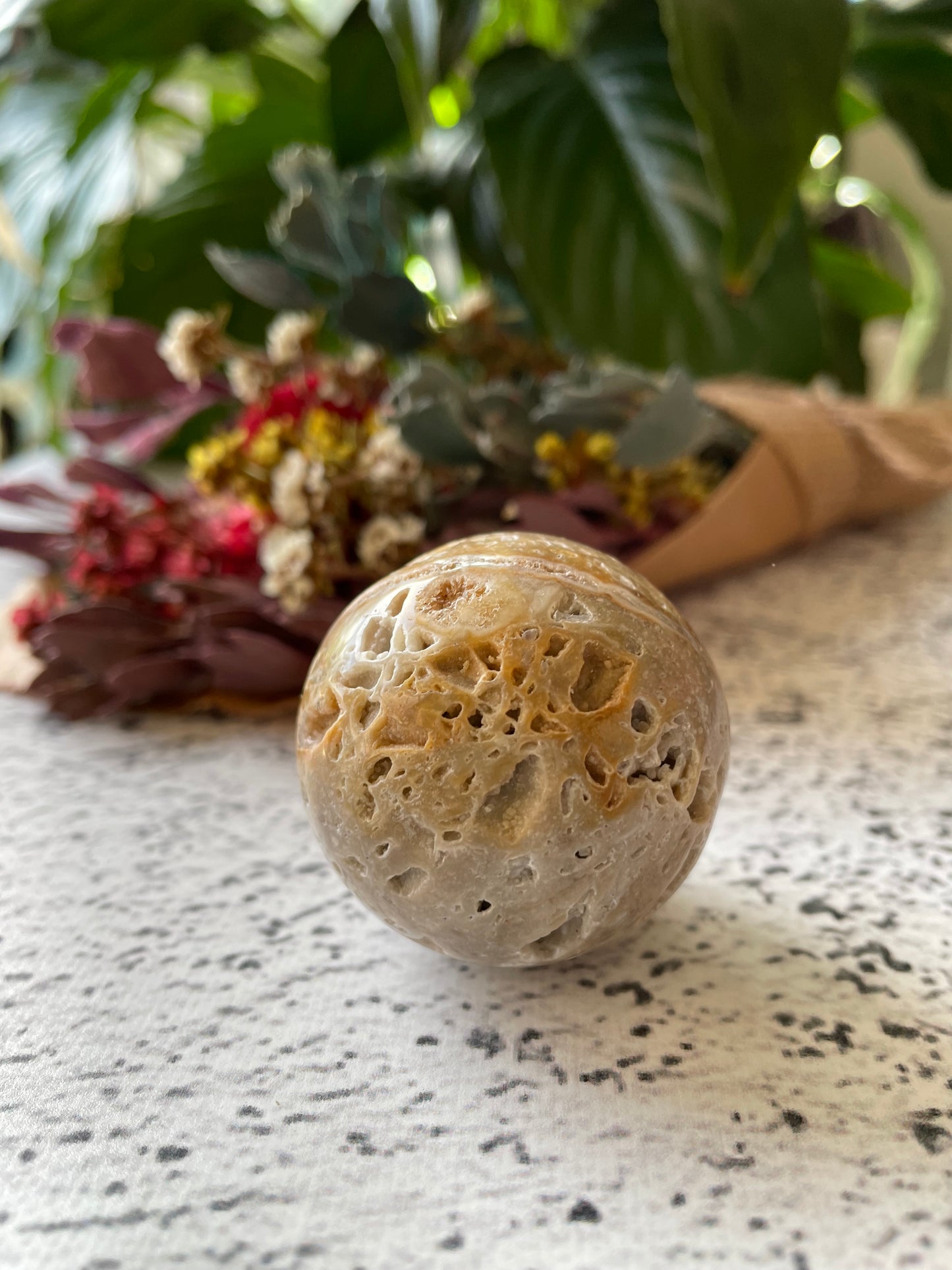 Sphalerite Sphere includes wooden sphere