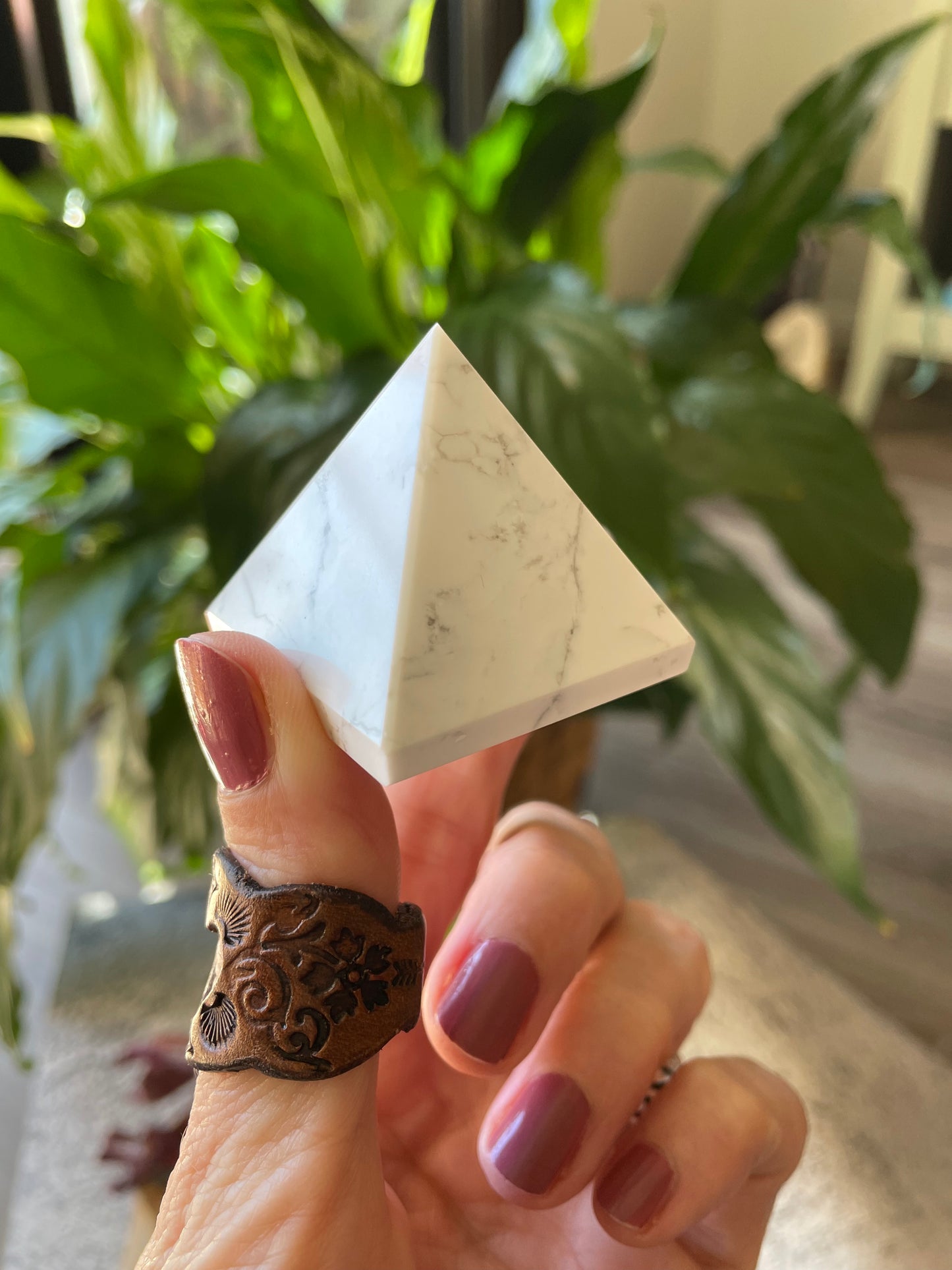 White Howlite Pyramid