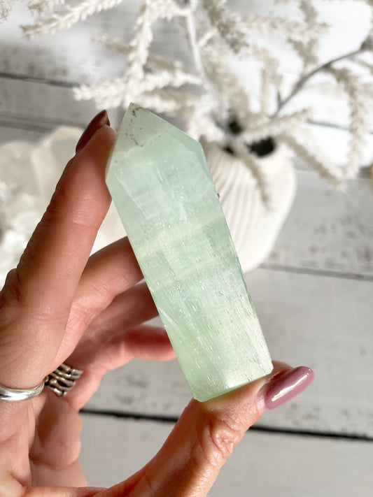 Pistachio Calcite Obelisk