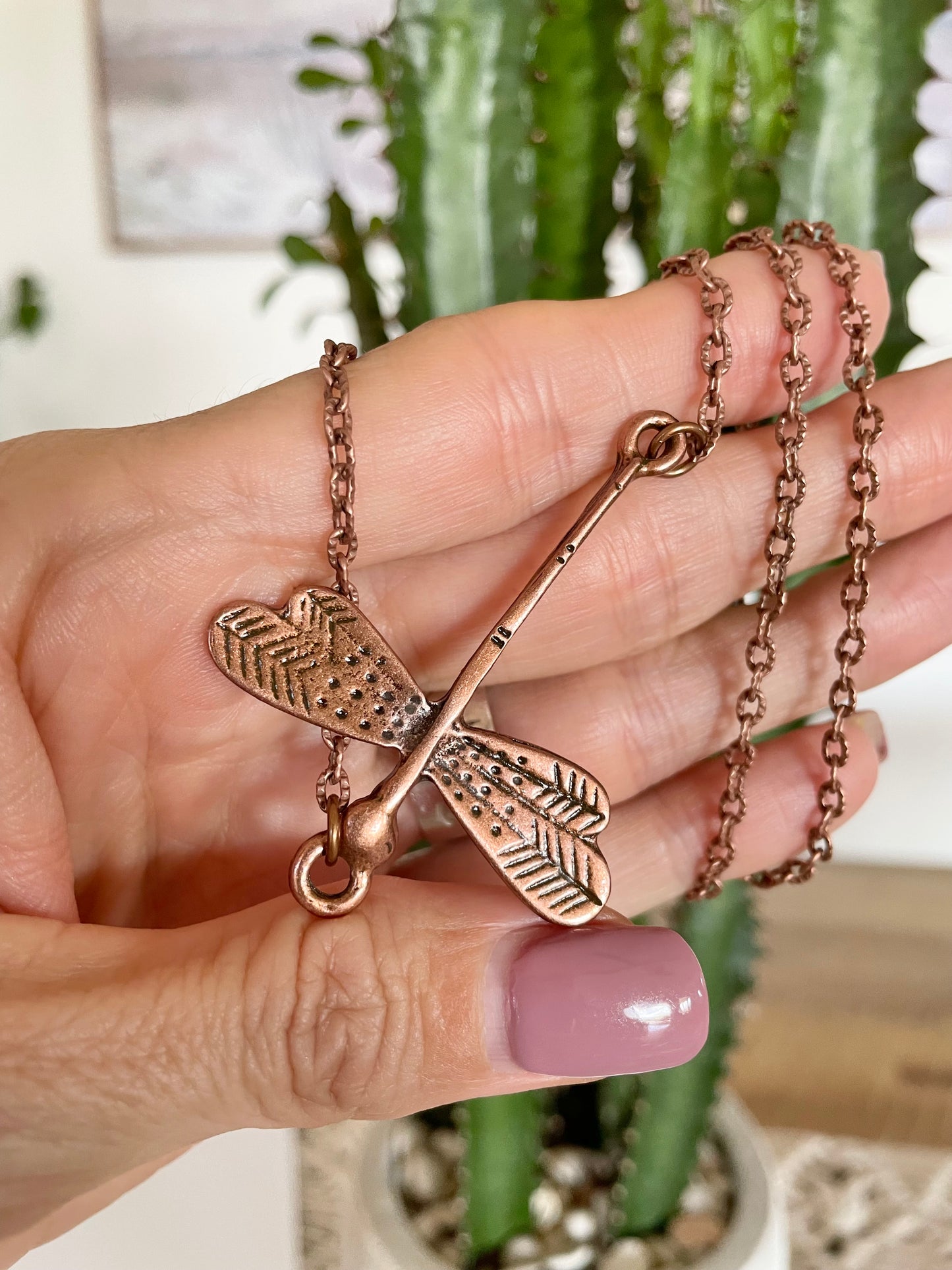 Copper Necklace ~ Mystic Dragonfly