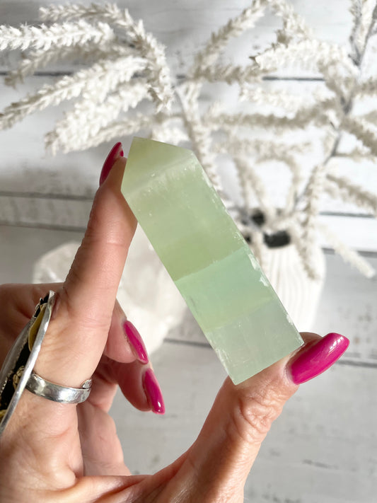 Pistachio Calcite Obelisk