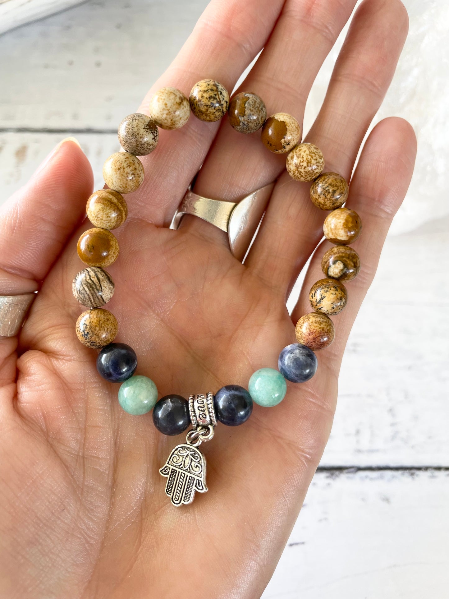 Hamsa harmony ~ Jasper Bracelet