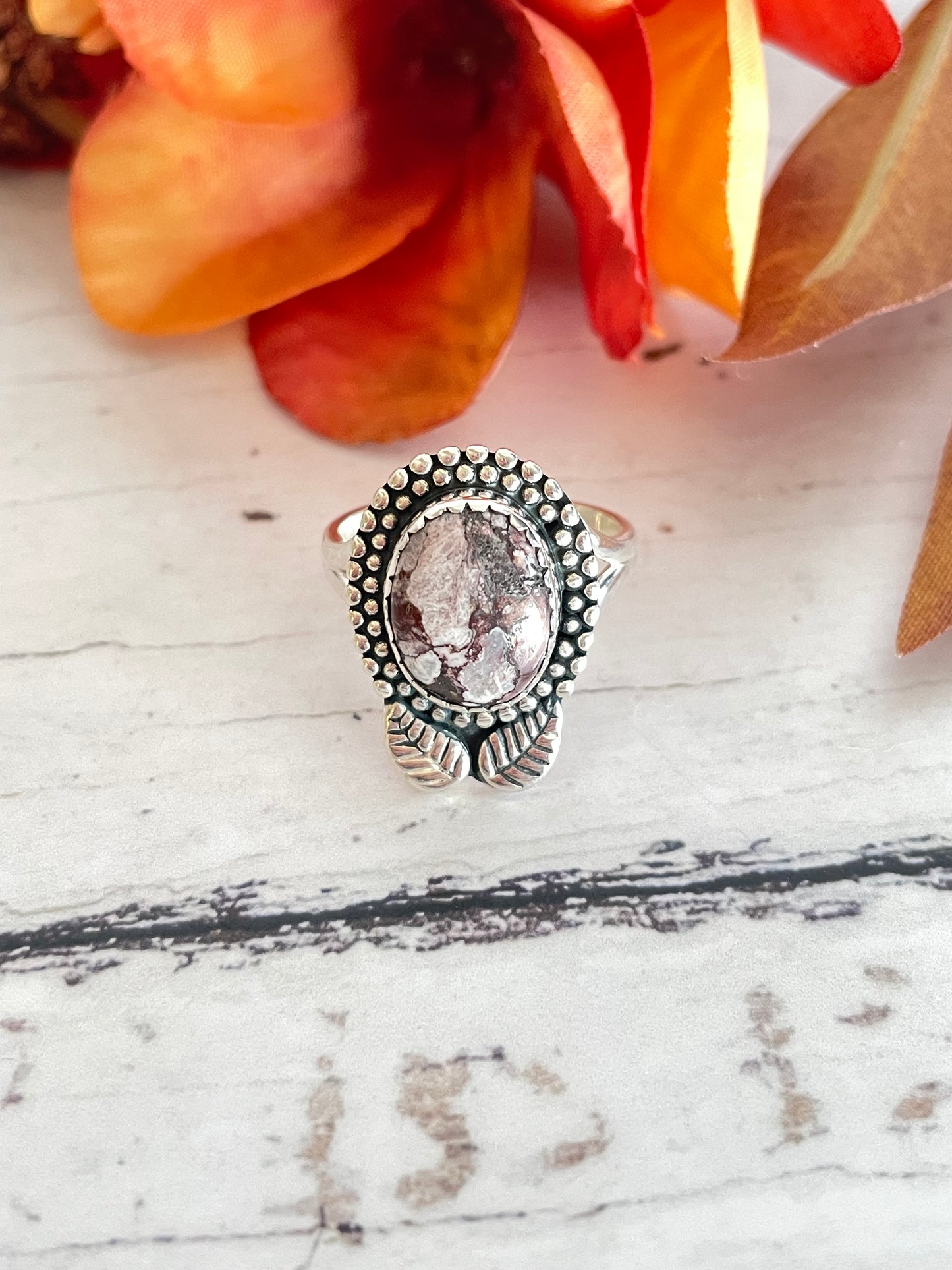 Mexican Wild Horse Magnesite Silver Ring