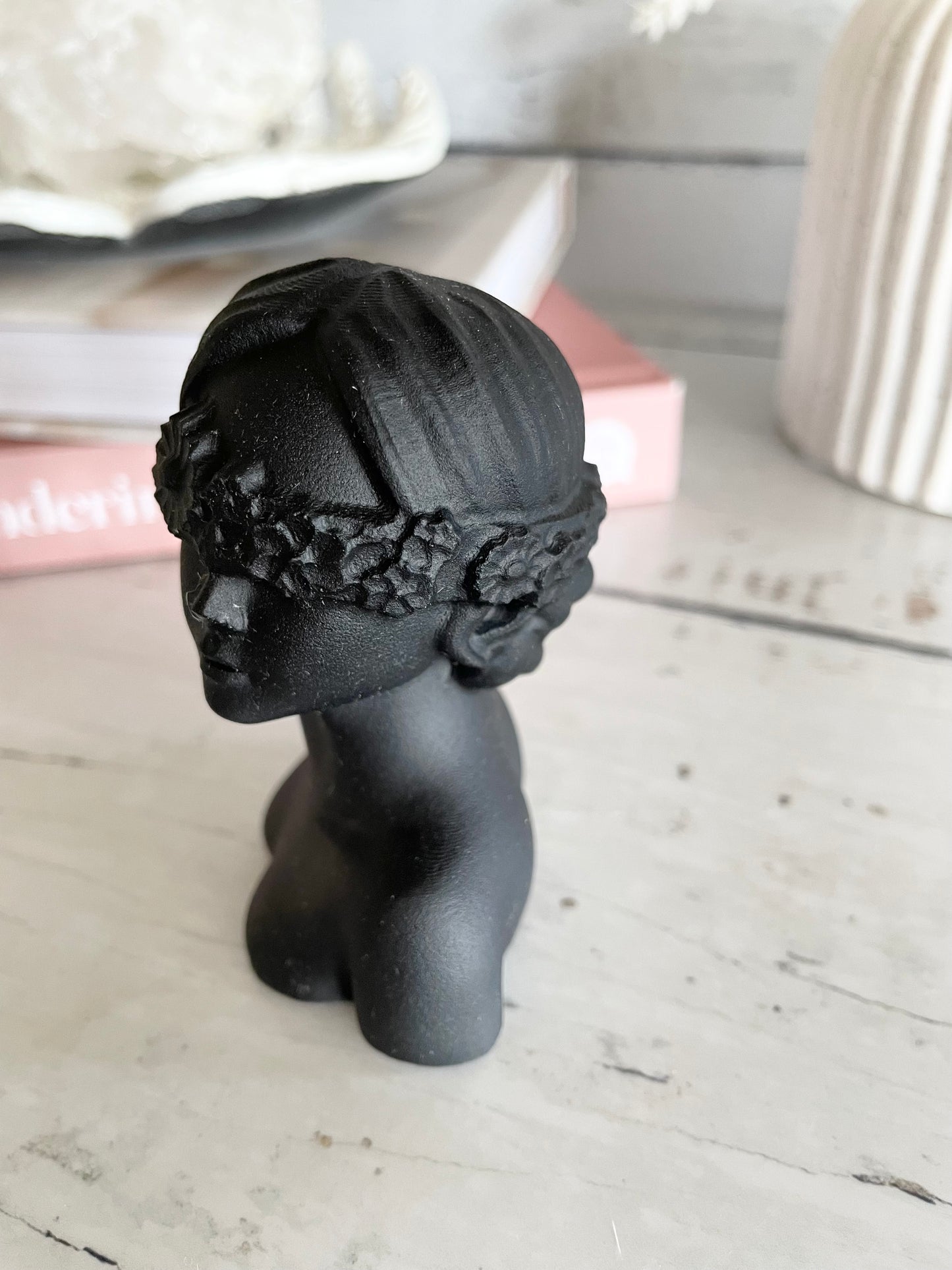 Black Obsidian Floral Goddess