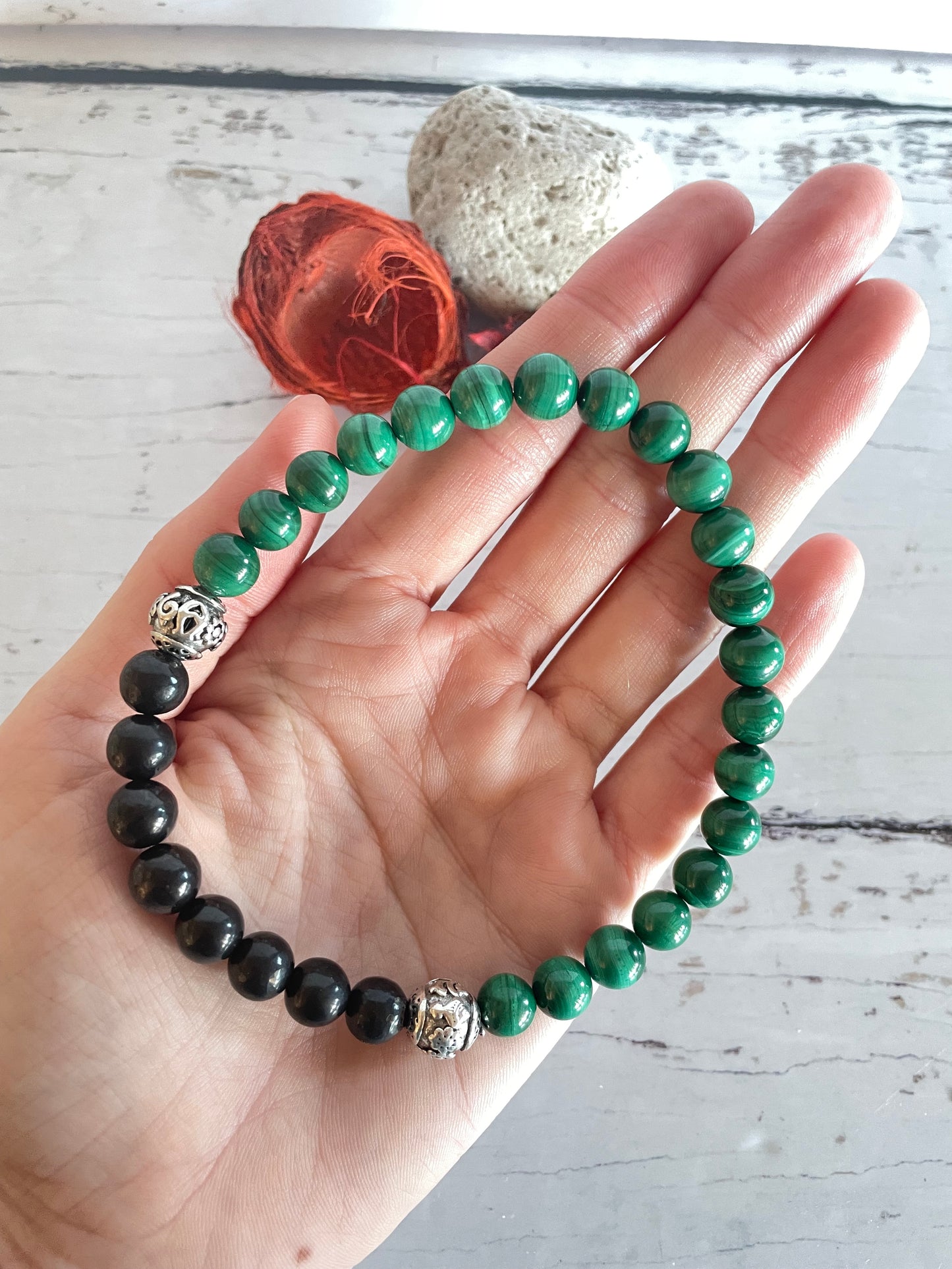 Malachite & Shungite Healing Anklet ~ Ancestors ©️