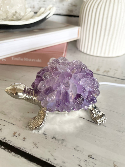 Tortoise Led Lamp - Light Amethyst
