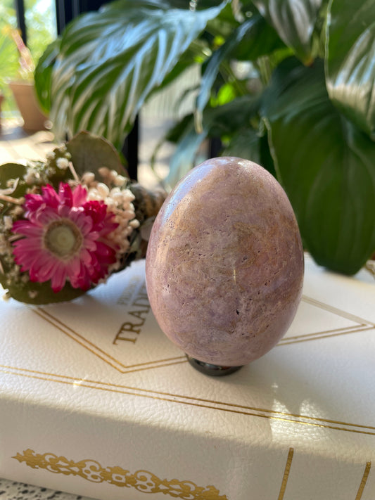 Phosphosiderite/Hope Stone Egg Includes Hematite Ring