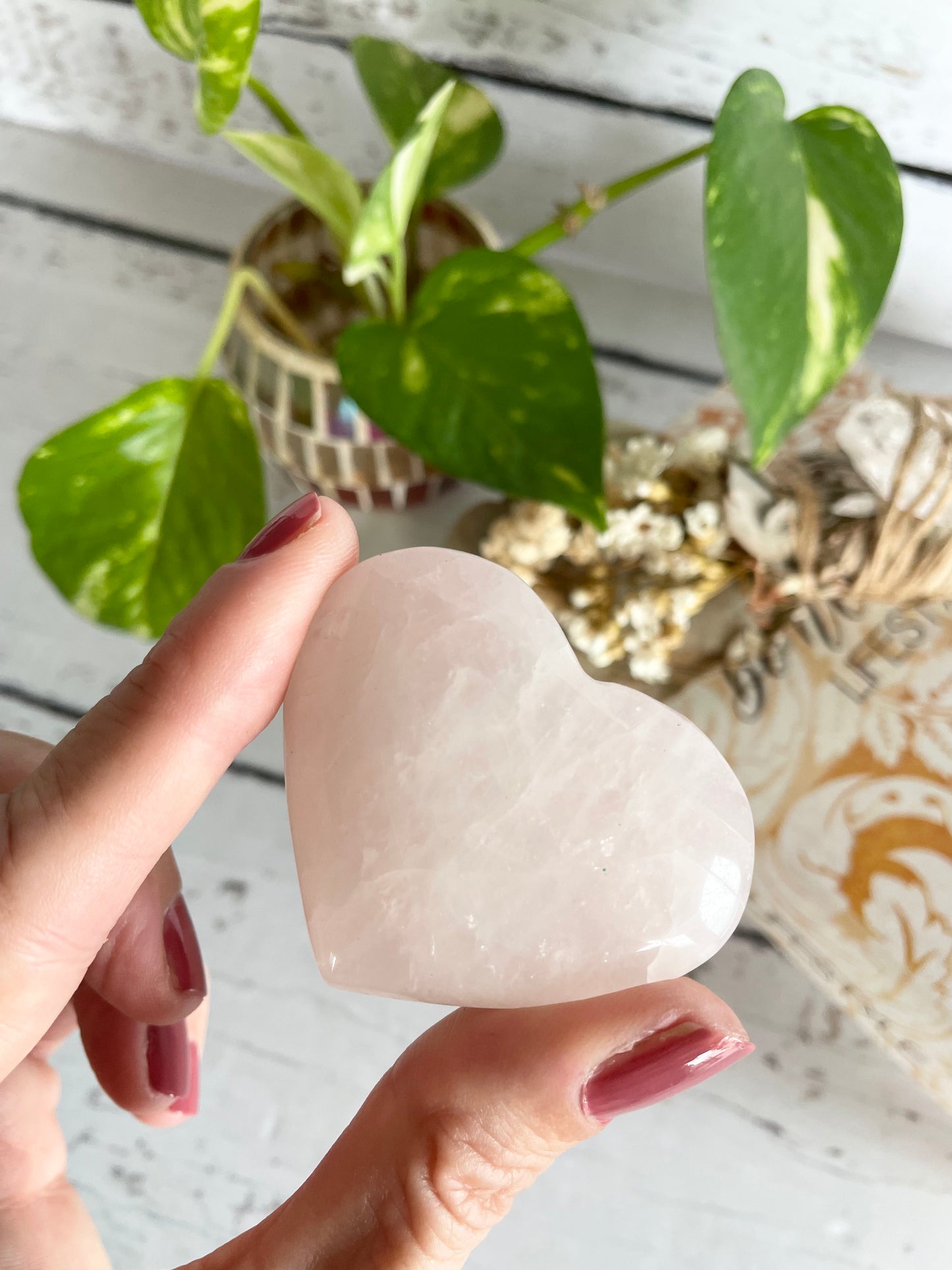 Rose Quartz Heart