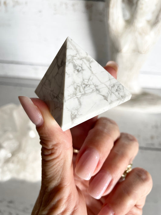 White Howlite Pyramid