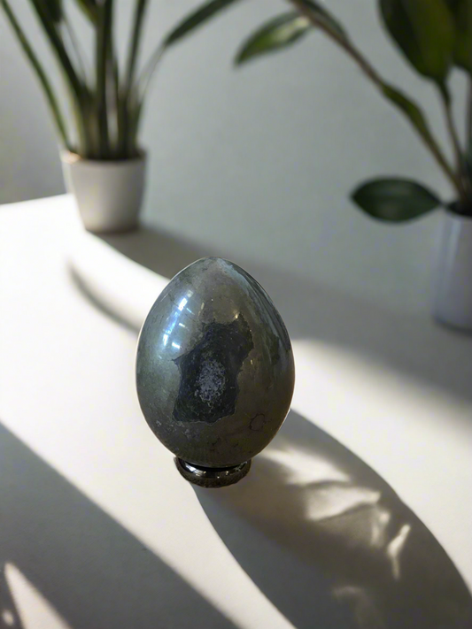 Pyrite Egg with holder