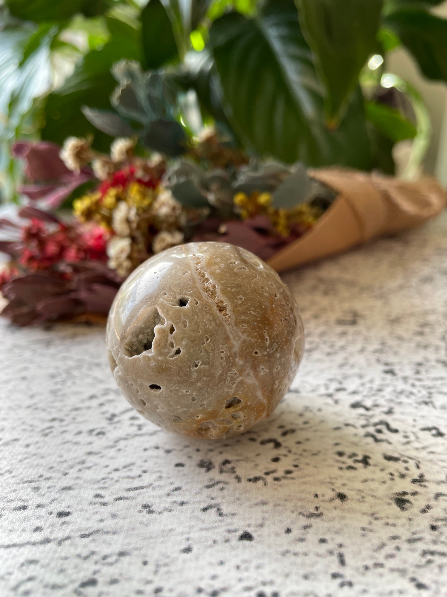 Sphalerite Sphere includes wooden sphere