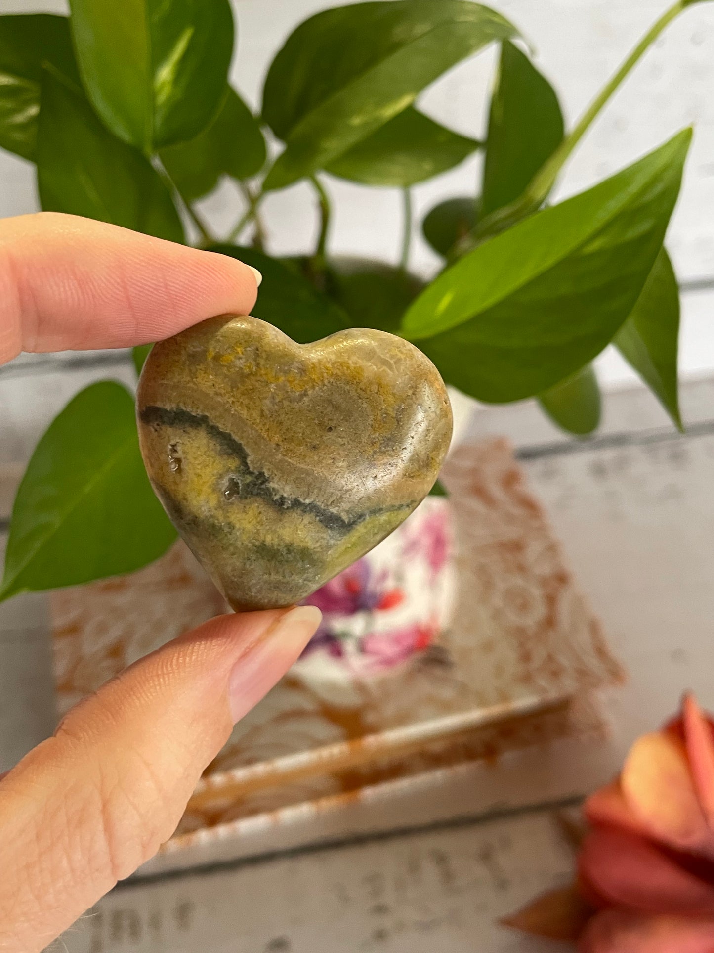 Bumble Bee Jasper Heart