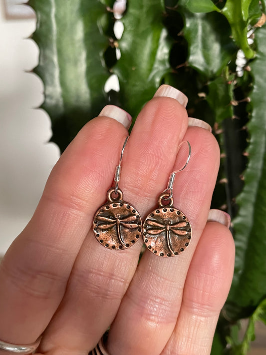 Copper Dangles ~ Dragonflies