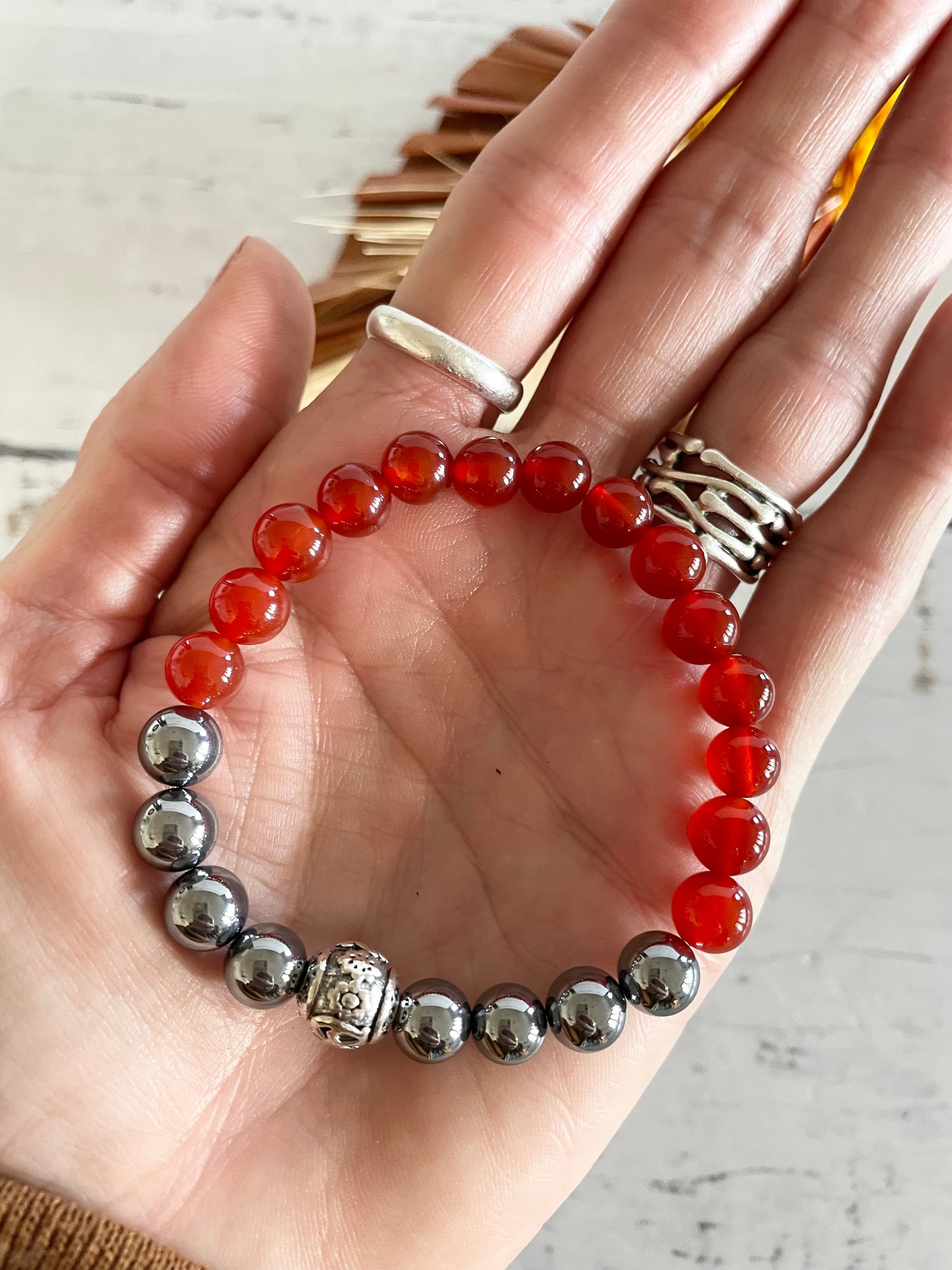 Terahertz & Carnelian Healing Bracelet ~ Creativity