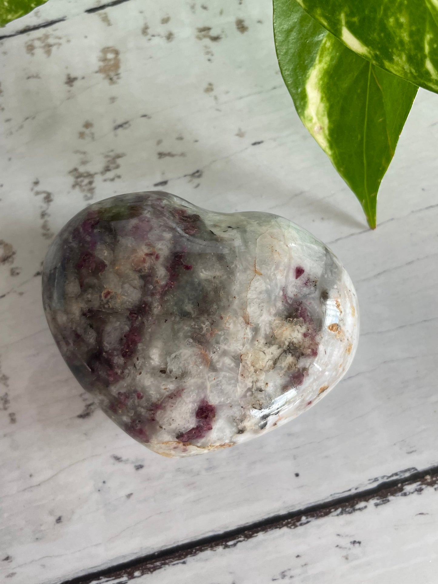 Rubellite Tourmaline Heart