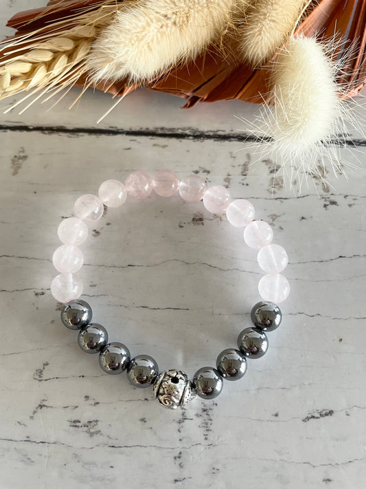 Terahertz & Rose Quartz Healing Bracelet ~ Big Love