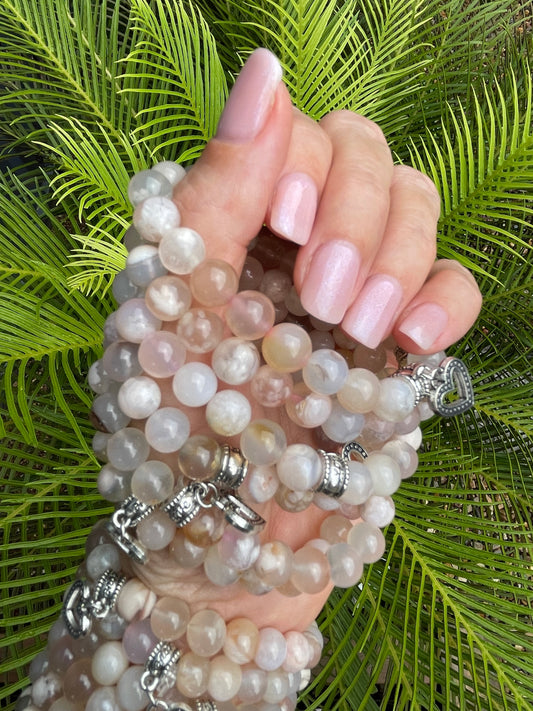Flower Agate ~ SPIRITUAL GROWTH Healing Bracelet