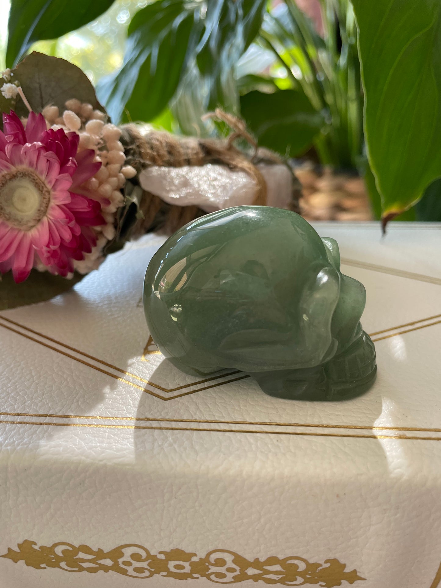 Green Aventurine Skull