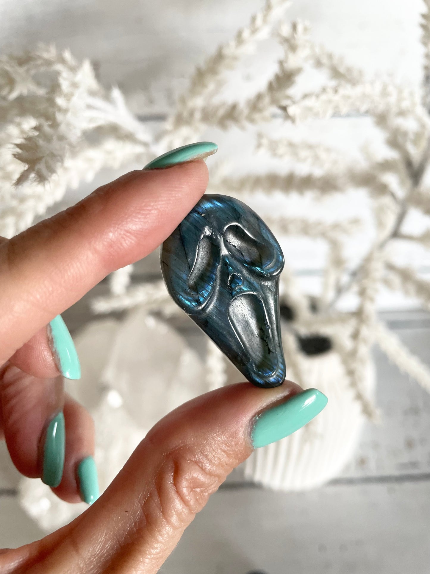 Ghost Face Mask - Labradorite