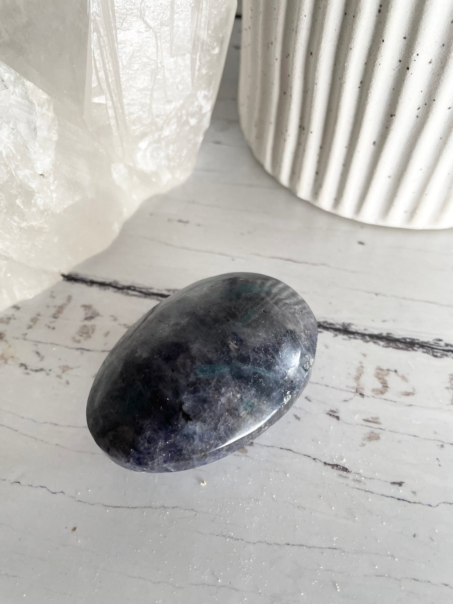Iolite Pillow Palm Stone