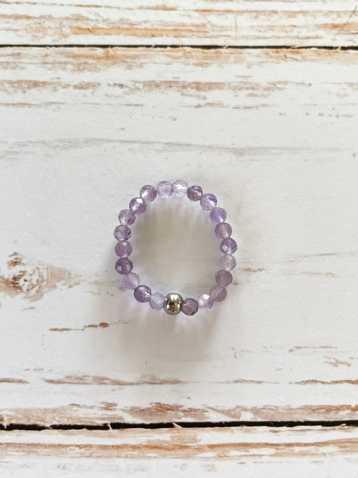 Faceted Amethyst Ring size 6-9